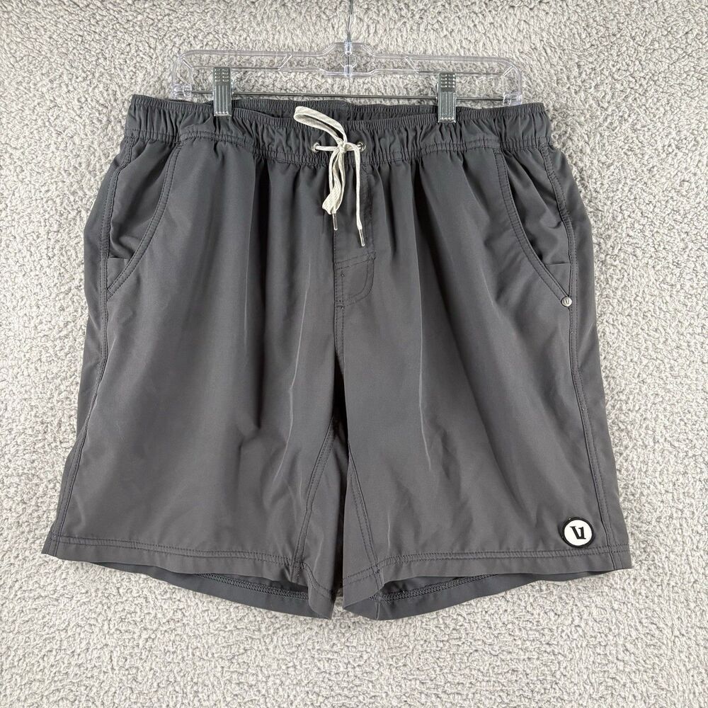 Vuori Kore Gray Mens Extra Large XL Athletic Lined Shorts 7" Inseam Performance